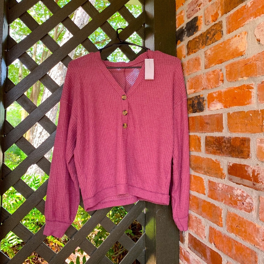 Soft Pink Waffle Top